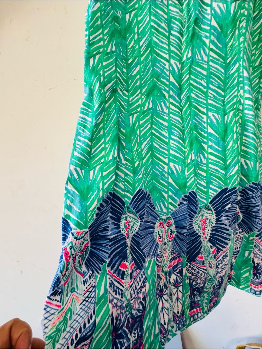 Lilly Pulitzer Green & Teal Tropical Print Dress